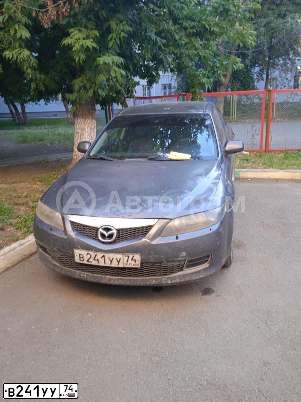 Фото автомобиля MAZDA 6, 2005 — госномер В241УУ74. Цвет: СЕРЫЙ