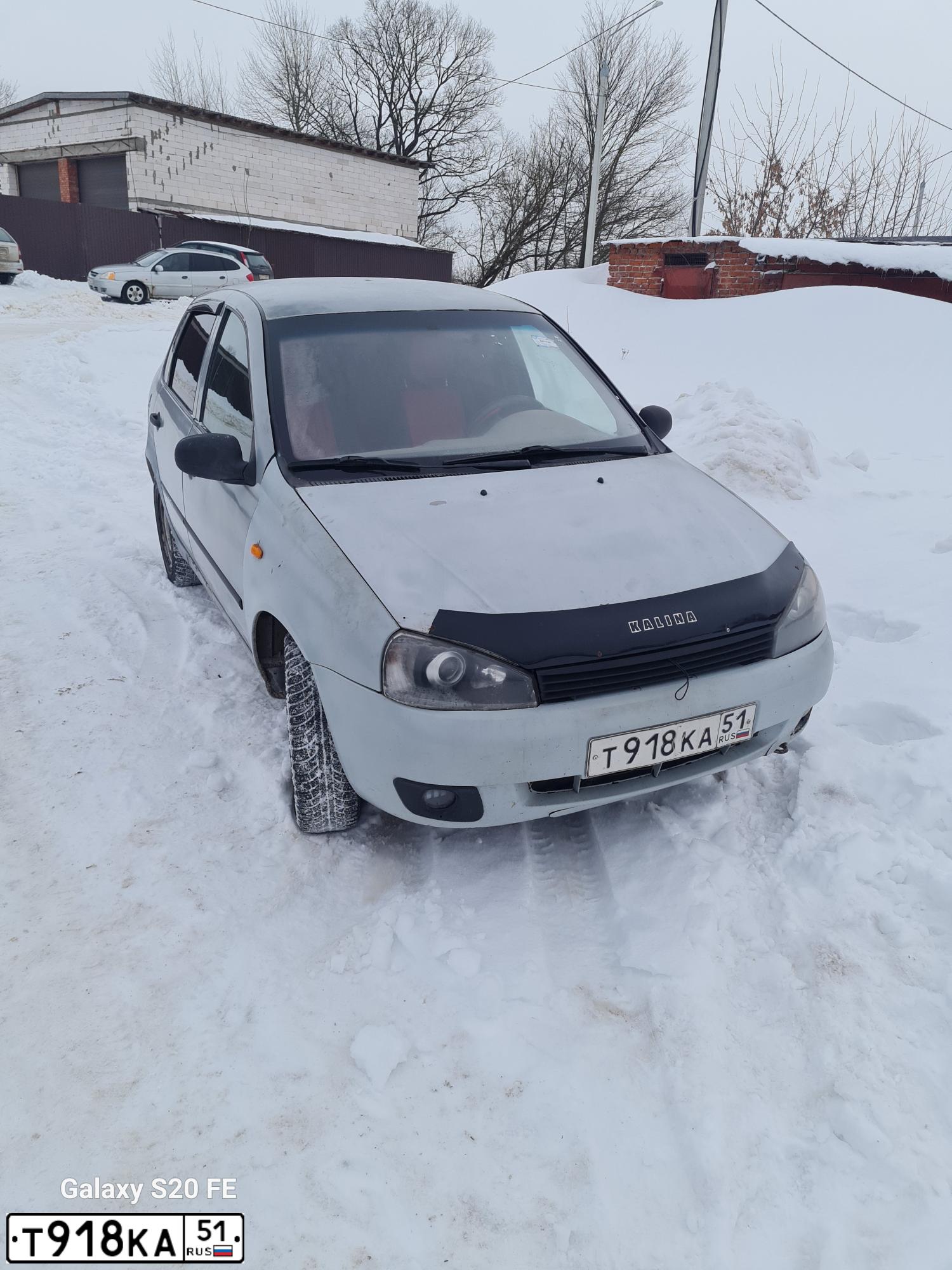 Фото автомобиля LADA KALINA, 2008 — госномер О687ТО71. Цвет: Серебристый