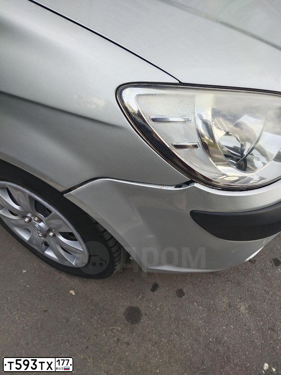 Фото автомобиля HYUNDAI GETZ, 2007 — госномер Т593ТХ177. Цвет: Серебристый