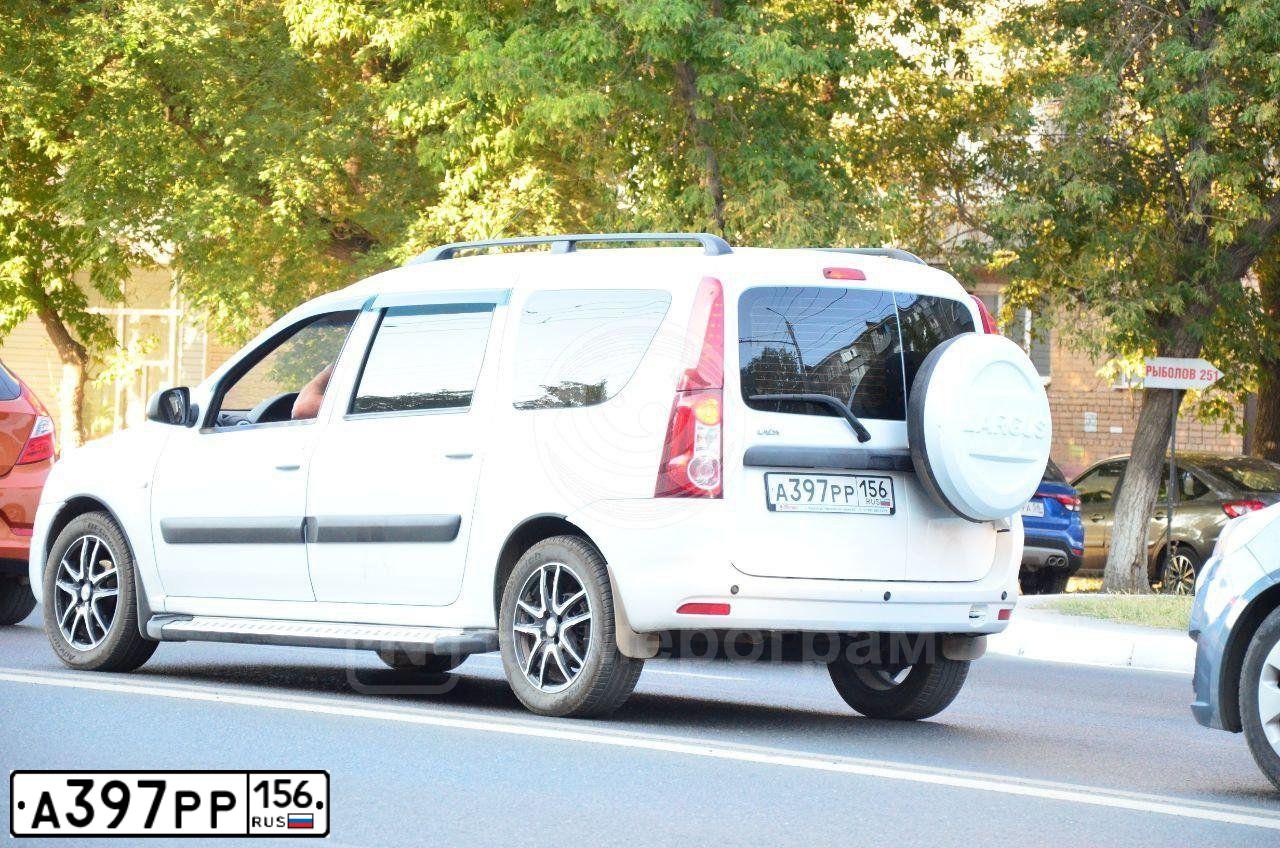 Фото автомобиля LADA LARGUS, 2016 — госномер А397РР156. Цвет: Белый