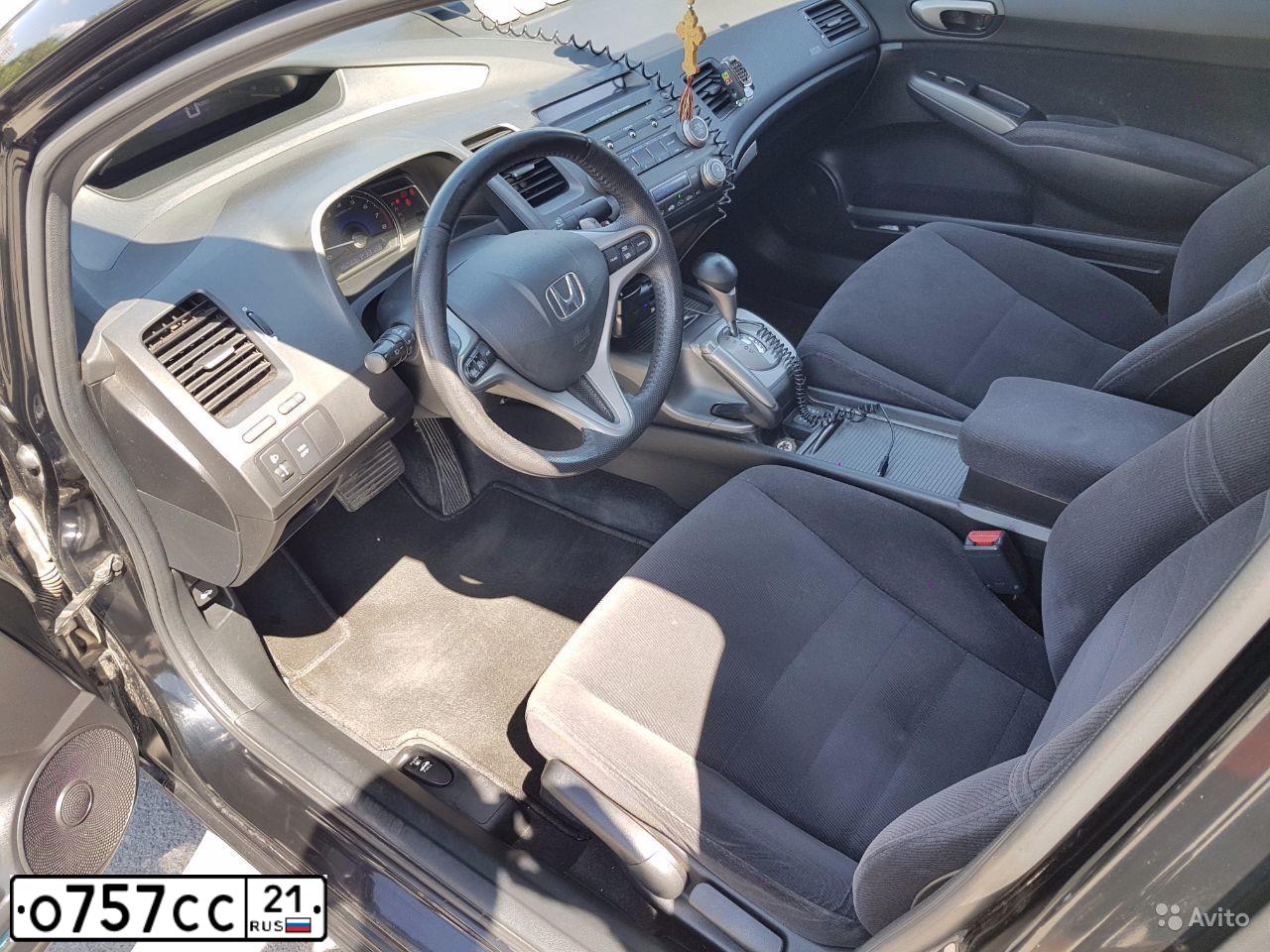 Фото автомобиля HONDA CIVIC, 2007 — госномер У522СО62. Цвет: ЧЕРНЫЙ