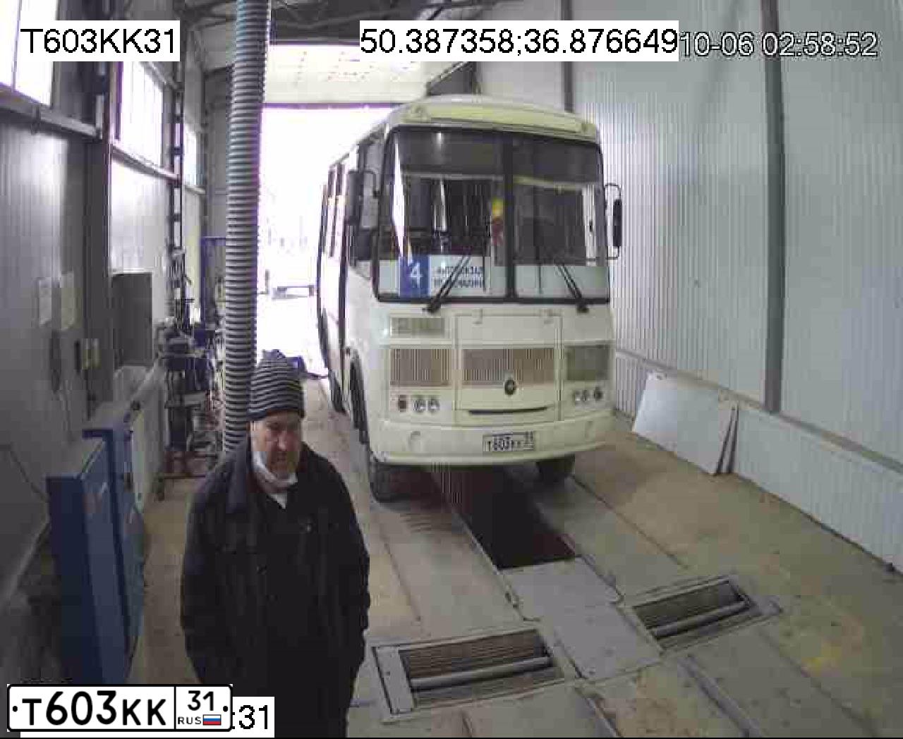 Фото автомобиля PAZ 3205, 2020 — госномер Т603КК31. Цвет: Белый