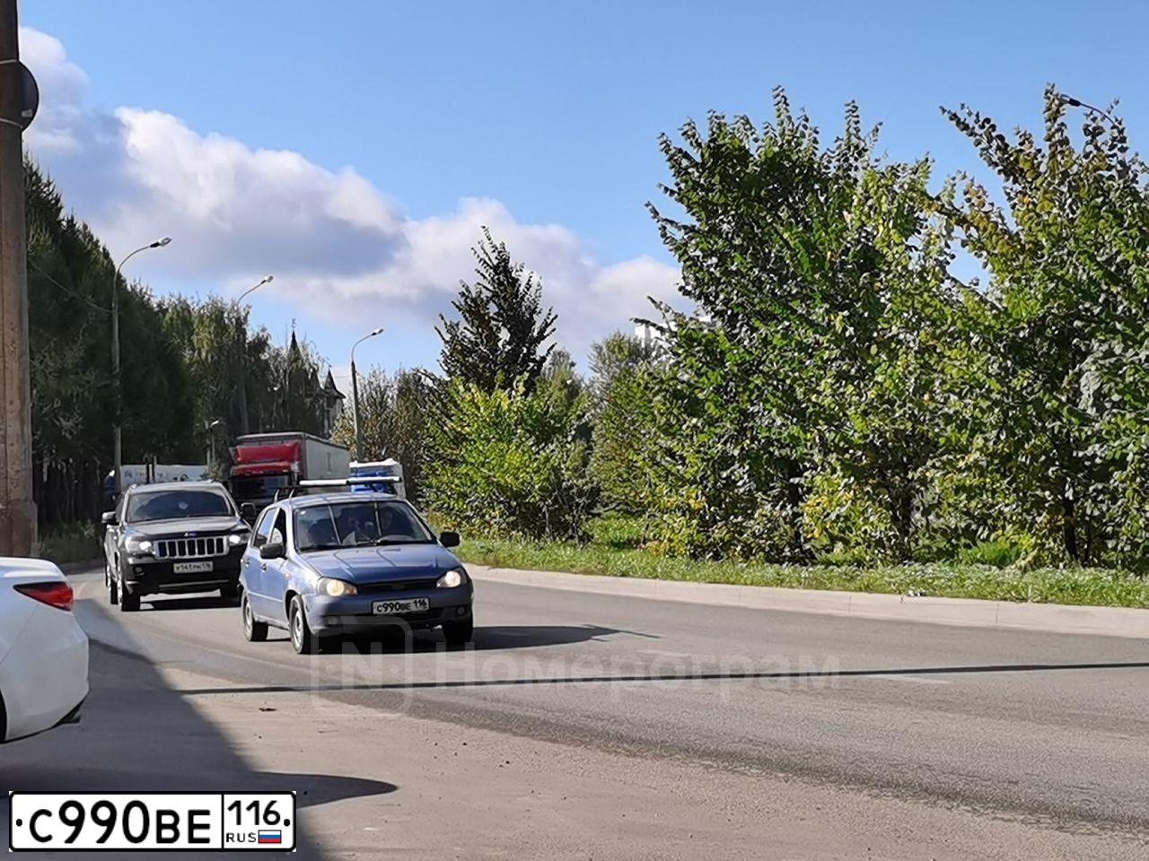 Фото автомобиля LADA KALINA, 2007 — госномер Р230НН159. Цвет: СЕРО-СИНИЙ