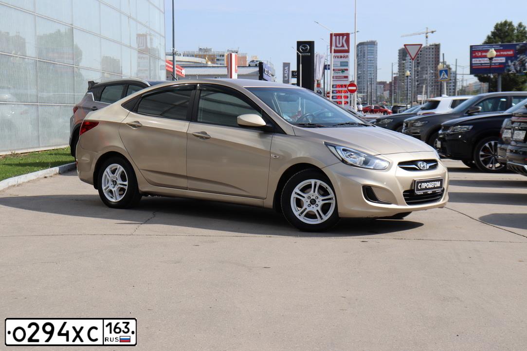 Фото автомобиля HYUNDAI SOLARIS, 2011 — госномер О294ХС163. Цвет: СЕРО-БЕЖЕВЫЙ