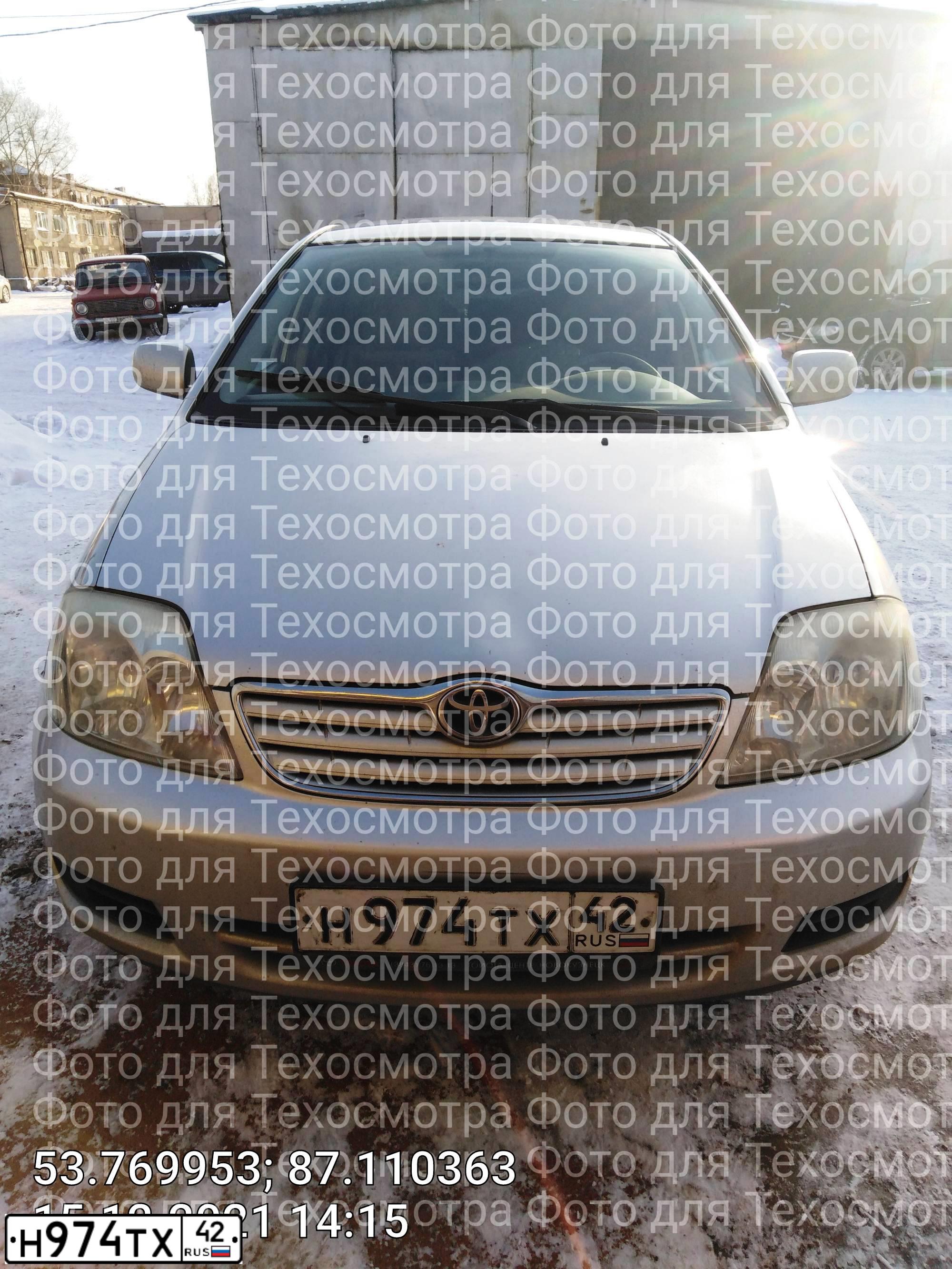 Фото автомобиля TOYOTA COROLLA, 2006 — госномер Н974ТХ42. Цвет: СЕРЕБРИСТЫЙ