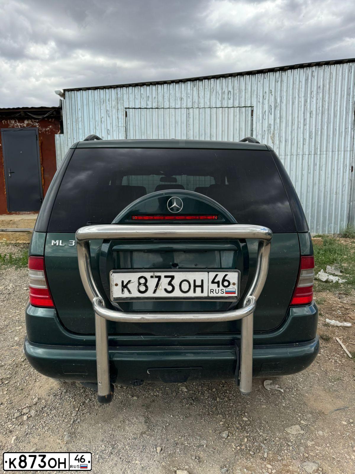 Фото автомобиля MERCEDES M-KLASSE, 2000 — госномер К873ОН46. Цвет: ЗЕЛЕНЫЙ