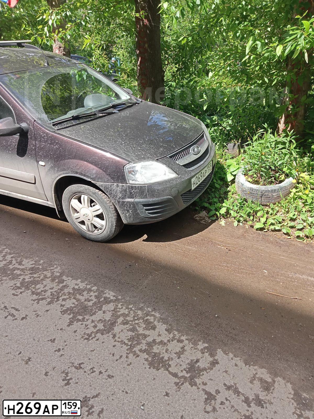 Фото автомобиля LADA LARGUS, 2015 — госномер Н269АР159. Цвет: ТЕМНО-КОРИЧНЕВЫЙ
