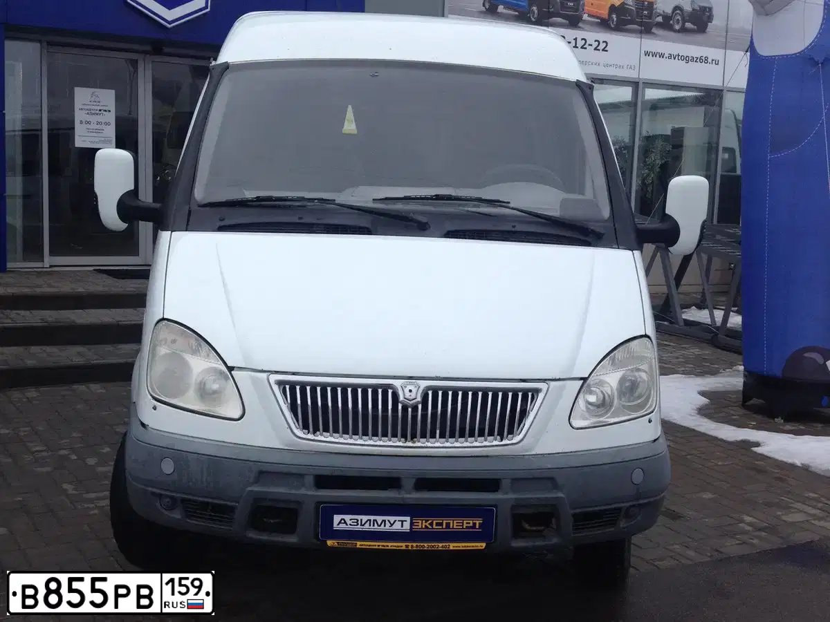 Фото автомобиля GAZ 3221 EL, 2008 — госномер В745АХ102. Цвет: Белый