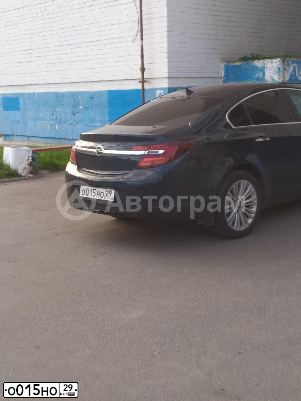 Фото автомобиля OPEL INSIGNIA, 2013 — госномер О015НО29. Цвет: ЗЕЛЕНЫЙ