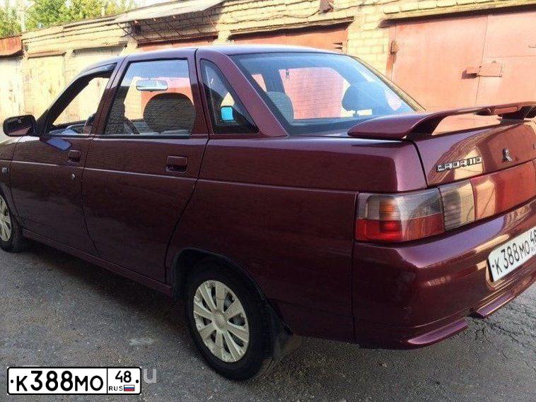 Фото автомобиля LADA 2110 LADA, 1999 — госномер К388МО48. Цвет: ТЕМНО-БОРДОВЫЙ