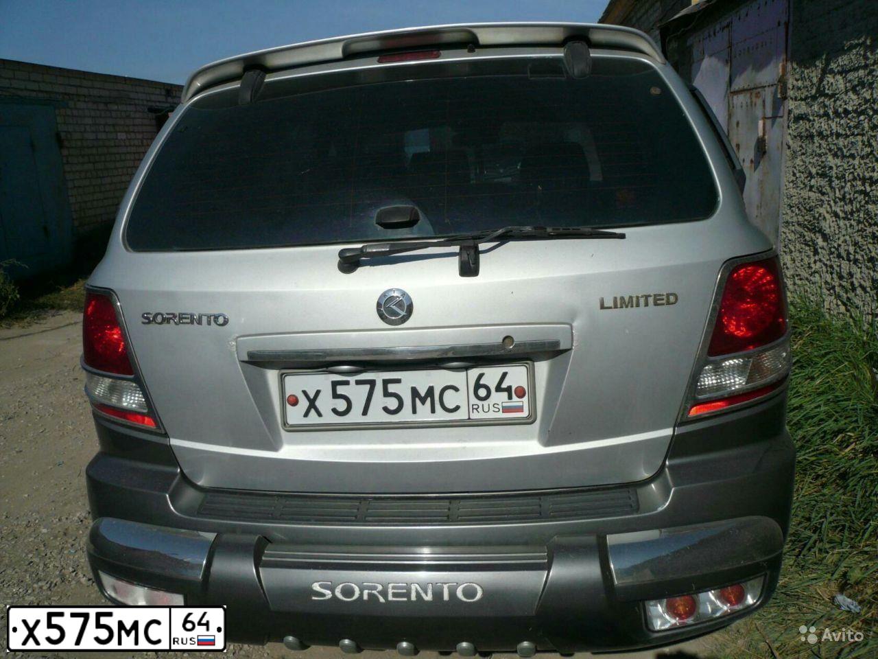 Фото автомобиля KIA SORENTO, 2004 — госномер В387МХ164. Цвет: ТЕМНО СЕРЫЙ