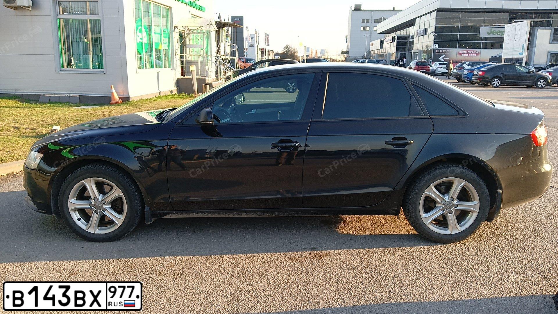 Фото автомобиля AUDI A4, 2014 — госномер В143ВХ977. Цвет: ЧЕРНЫЙ