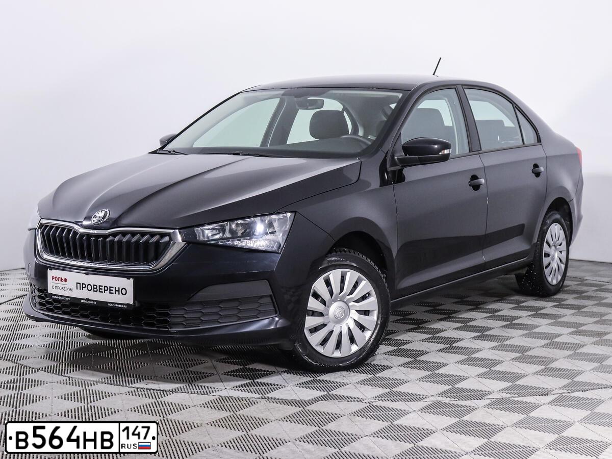 Фото автомобиля SKODA RAPID, 2021 — госномер Р170УМ198. Цвет: ЧЕРНЫЙ