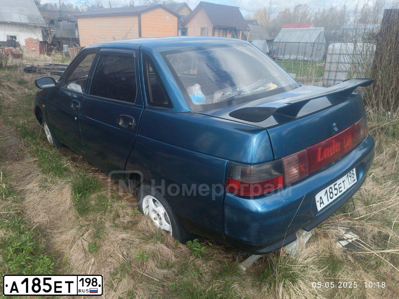 Фото автомобиля LADA 2110, 1998 — госномер А185ЕТ198. Цвет: ЗЕЛЕНЫЙ