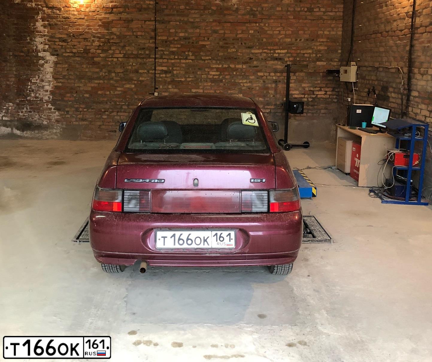 Фото автомобиля LADA 2110, 2004 — госномер Т166ОК161. Цвет: ТЕМНО - МАЛИНОВЫЙ