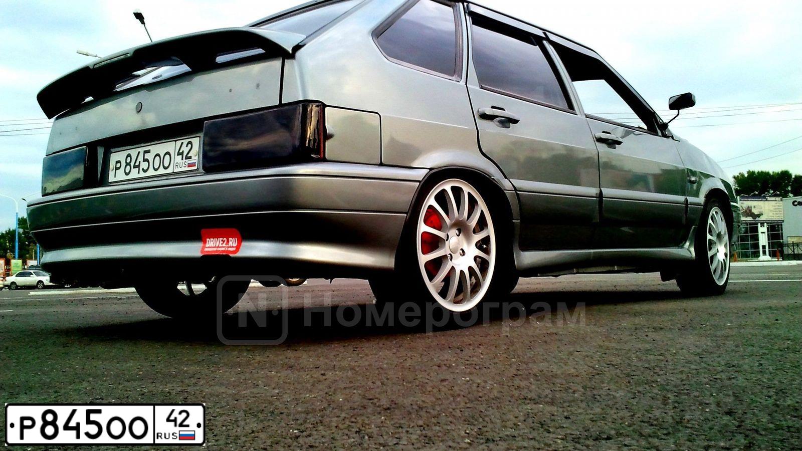 Фото автомобиля LADA 2114 SAMARA, 2008 — госномер Р845ОО42. Цвет: СРЕДНИЙ СЕРО-ЗЕЛЕНЫЙ