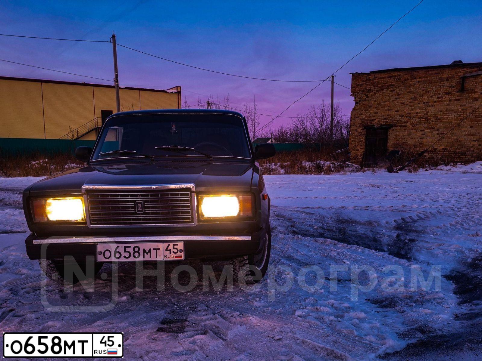 Фото автомобиля LADA 2107, 2011 — госномер О658МТ45. Цвет: СЕРО-СИНЕ-ЗЕЛЕНЫЙ