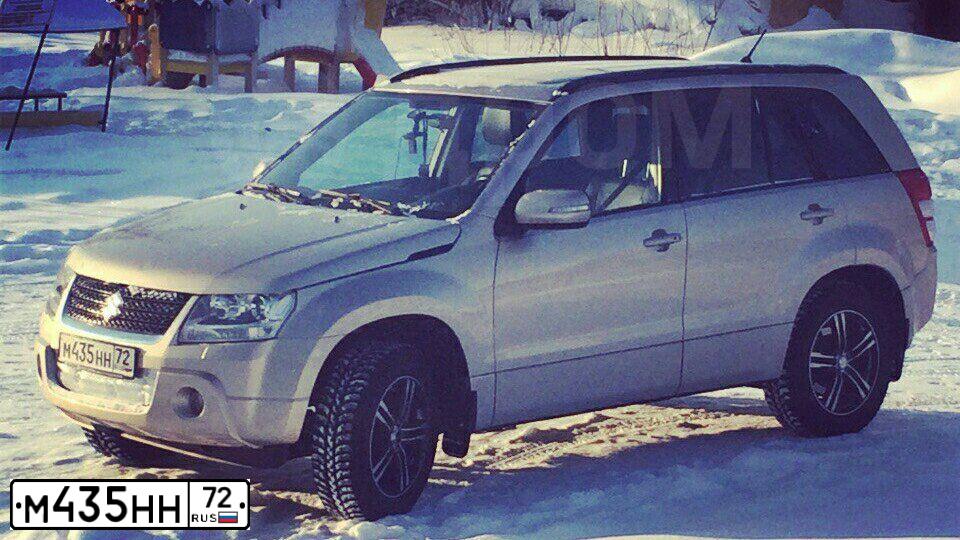 Фото автомобиля SUZUKI /GRAND/ VITARA, 2008 — госномер М435НН72. Цвет: БЕЖЕВЫЙ