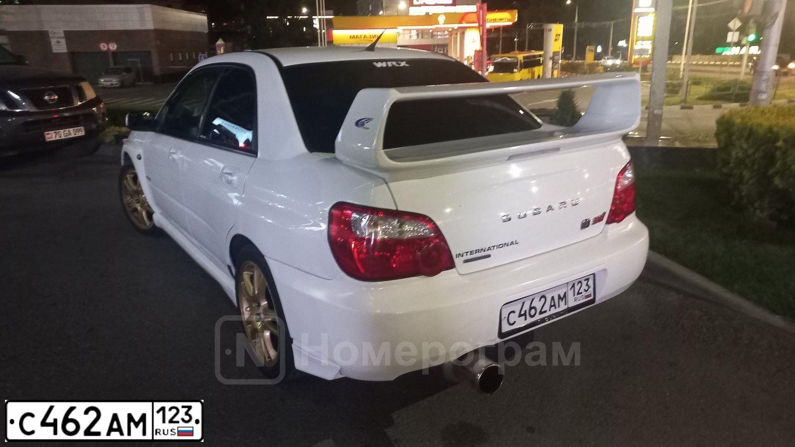 Фото автомобиля SUBARU IMPREZA, 2003 — госномер С462АМ123. Цвет: Белый