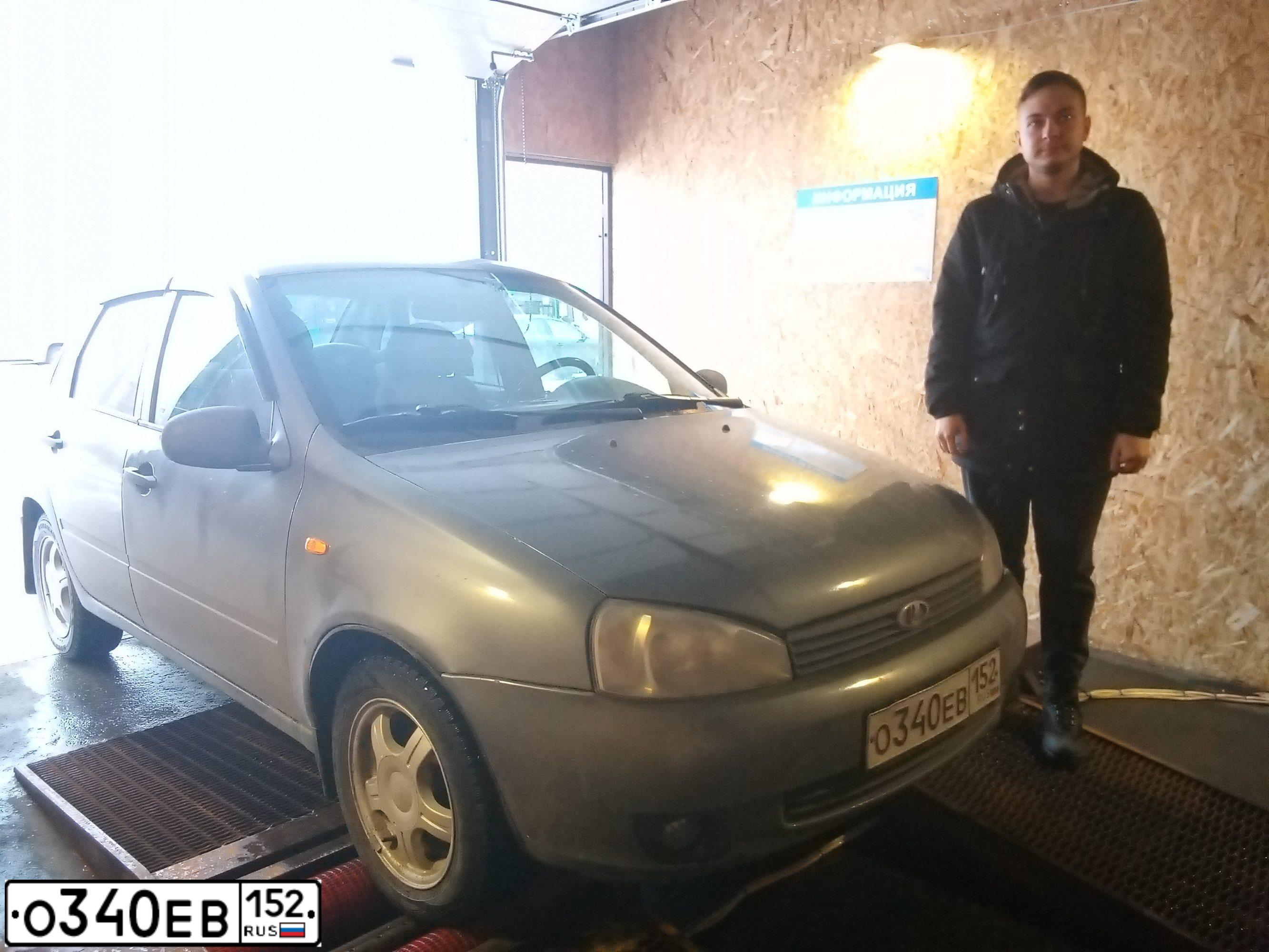 Фото автомобиля LADA KALINA, 2009 — госномер Т258АУ58. Цвет: ТЕМНО-СЕРЫЙ