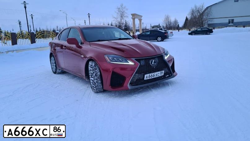 Фото автомобиля LEXUS IS, 2007 — госномер К586КВ95. Цвет: Красный
