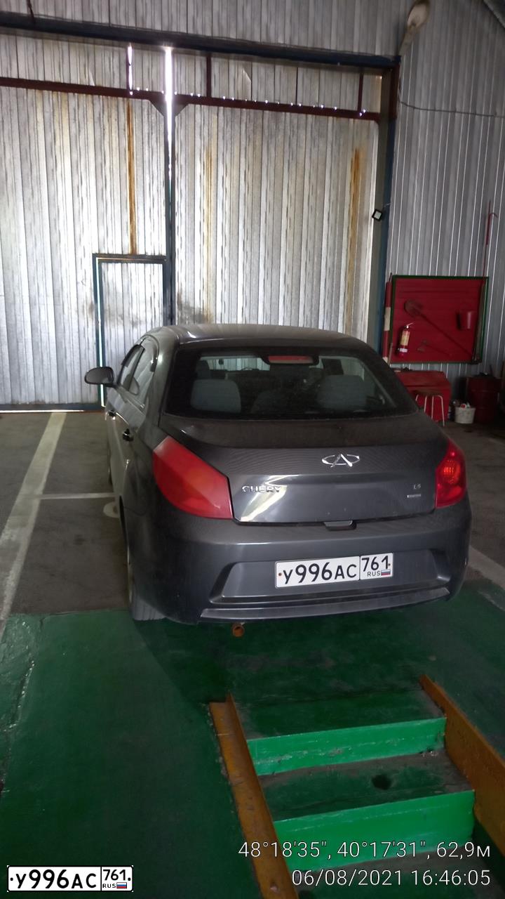 Фото автомобиля CHERY BONUS /A13/, 2011 — госномер У996АС761. Цвет: ТЕМНО-СЕРЫЙ