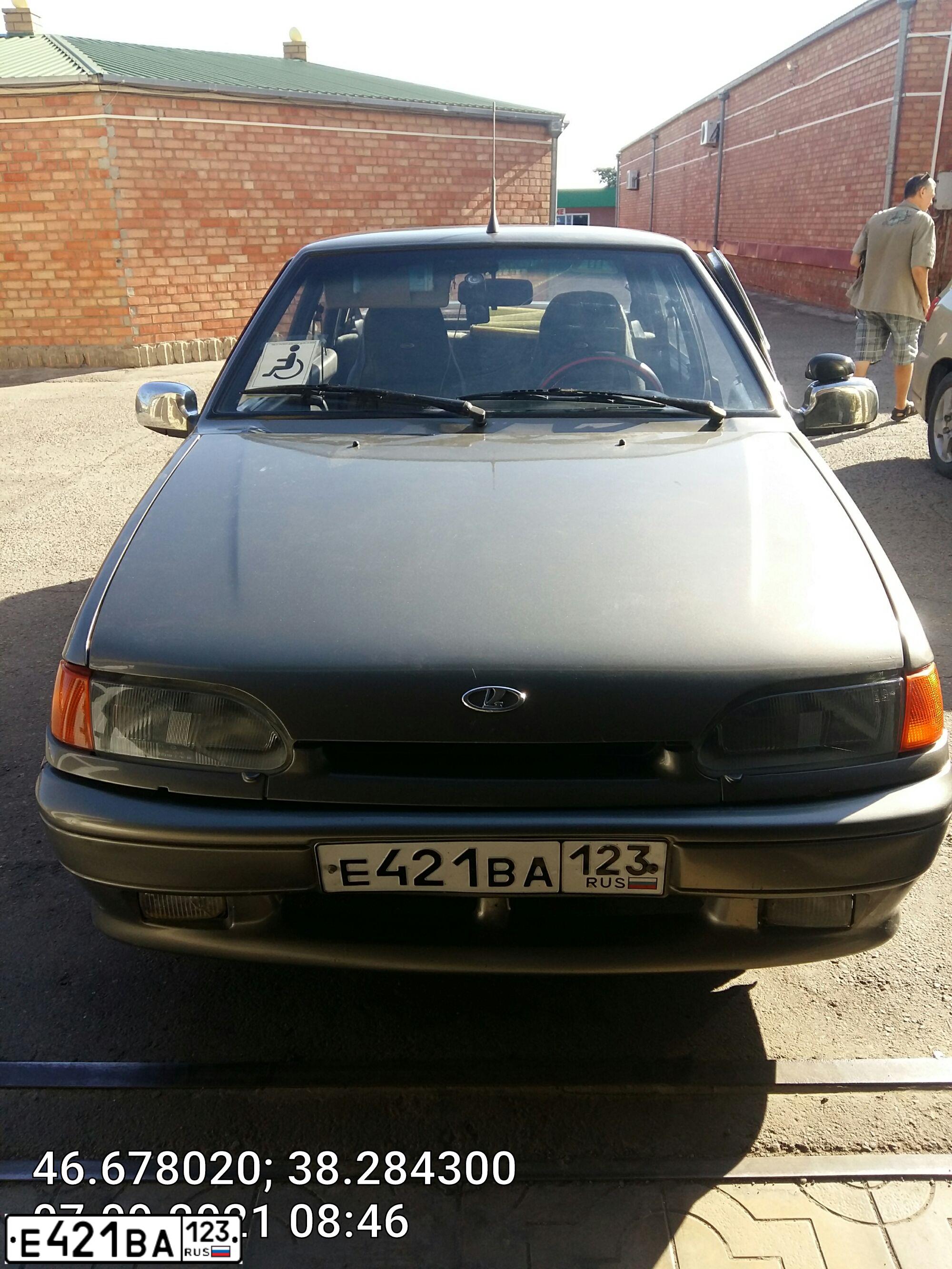 Фото автомобиля LADA 2115 SAMARA, 2002 — госномер Е421ВА123. Цвет: СЕРЕБРИСТЫЙ СЕРО-ЗЕЛЕНЫЙ