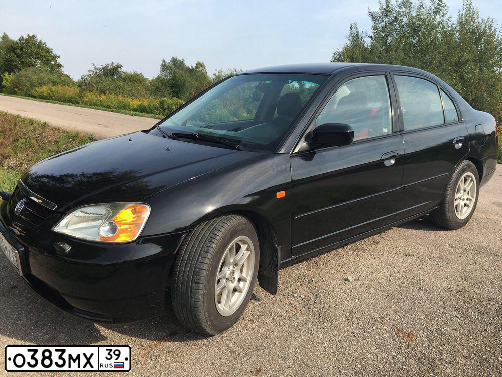 Фото автомобиля HONDA CIVIC, 2002 — госномер Т267НО138. Цвет: ЧЕРНЫЙ