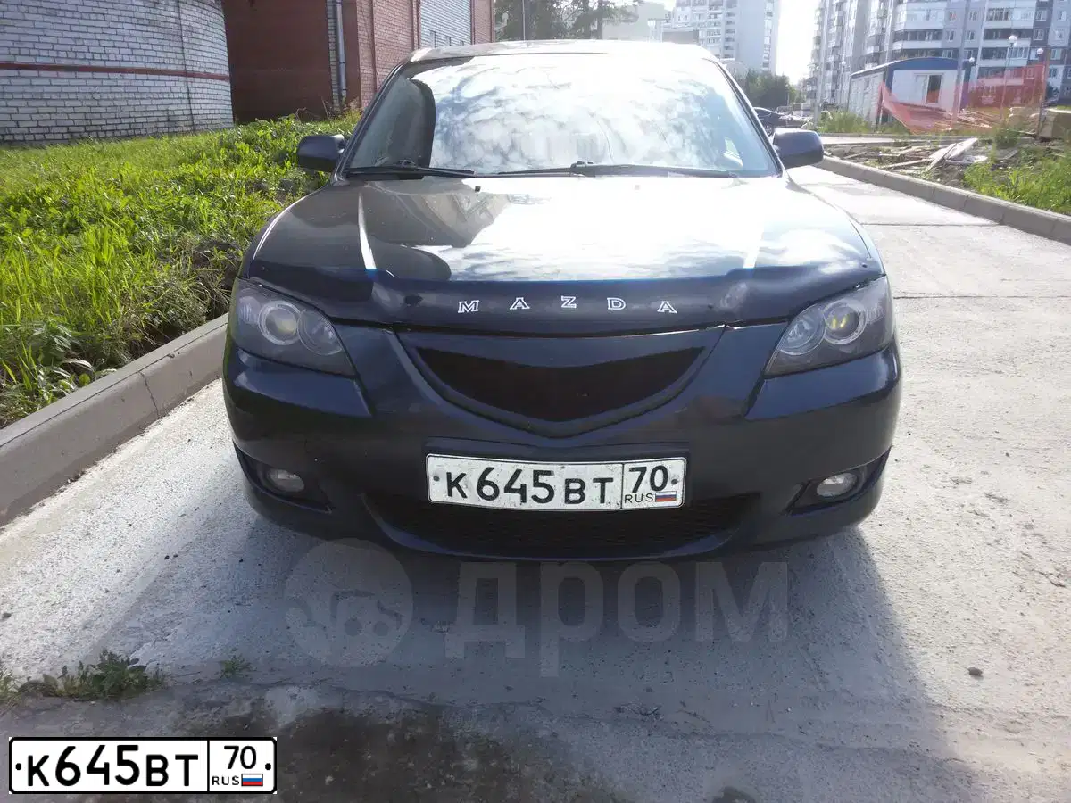 Фото автомобиля MAZDA 3, 2005 — госномер Н053АУ154. Цвет: Темно-зеленый