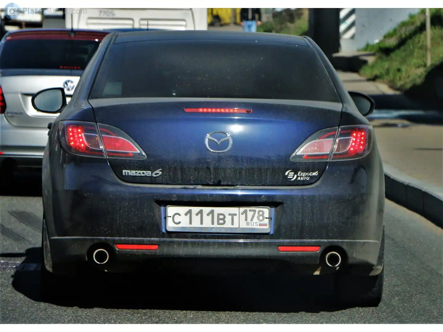 Фото автомобиля MAZDA 6, 2008 — госномер С111ВТ178. Цвет: ТЕМНО-СИНИЙ