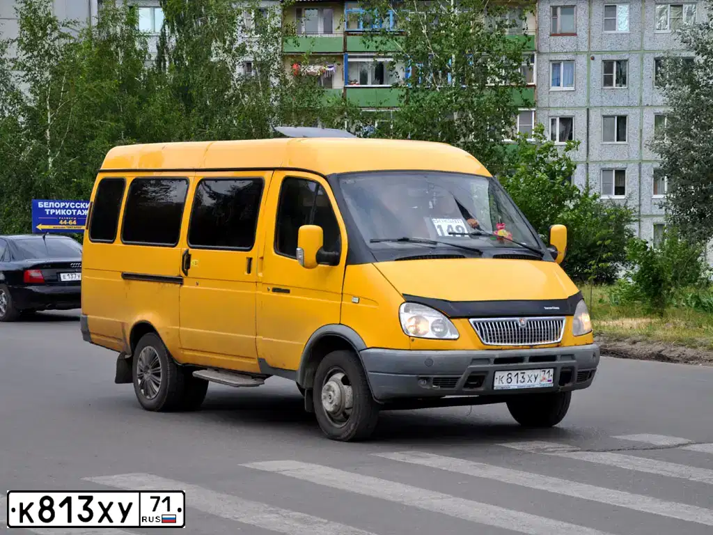 Фото автомобиля GAZ 3221 EL, 2006 — госномер К813ХУ71. Цвет: ЖЁЛТЫЙ
