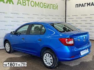 Фото автомобиля RENAULT LOGAN, 2018 — госномер М455УМ198. Цвет: СВЕТЛО-СИНИЙ