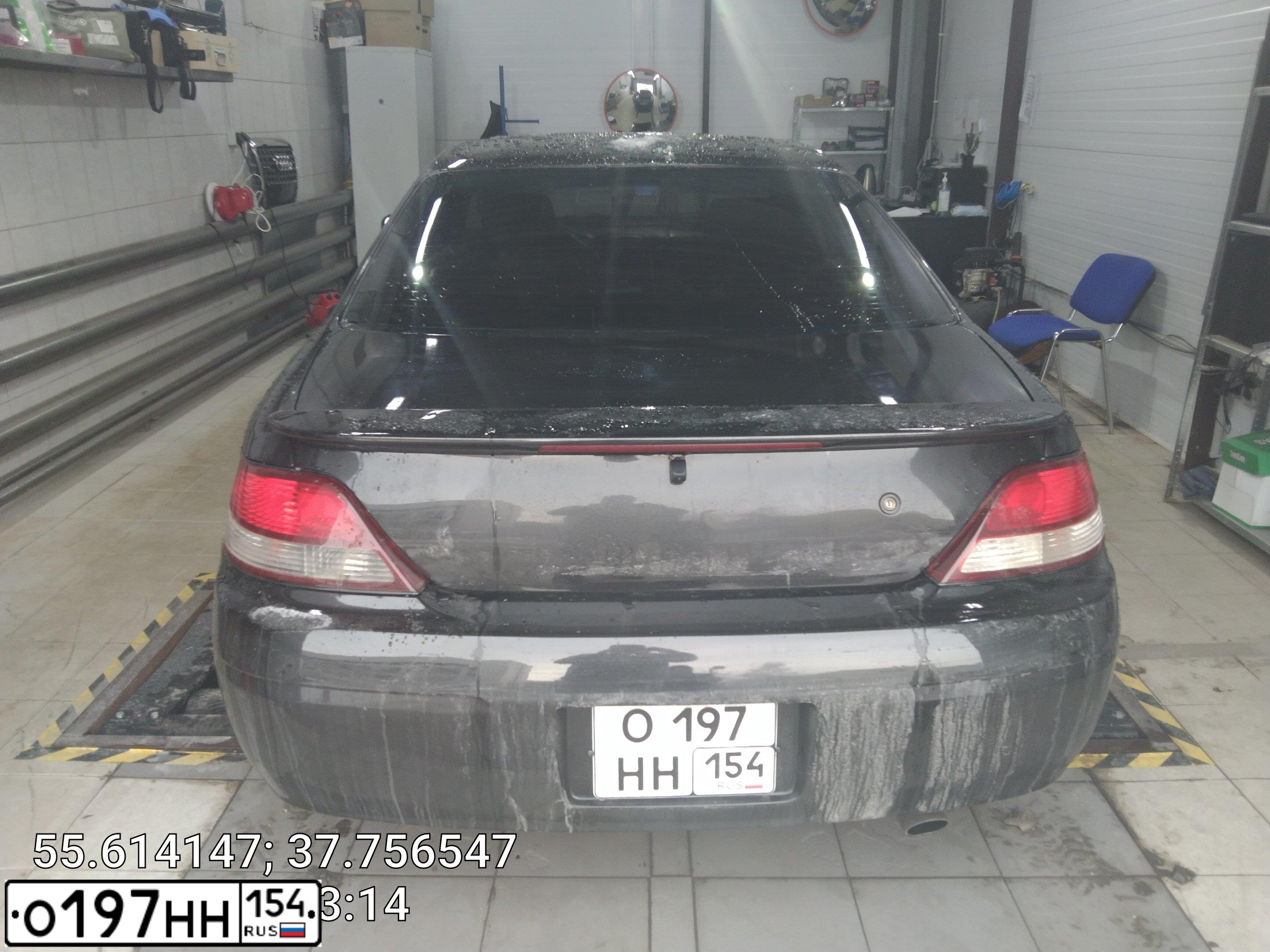 Фото автомобиля TOYOTA CAMRY SOLARA, 2001 — госномер У329КУ48. Цвет: ЧЕРНЫЙ