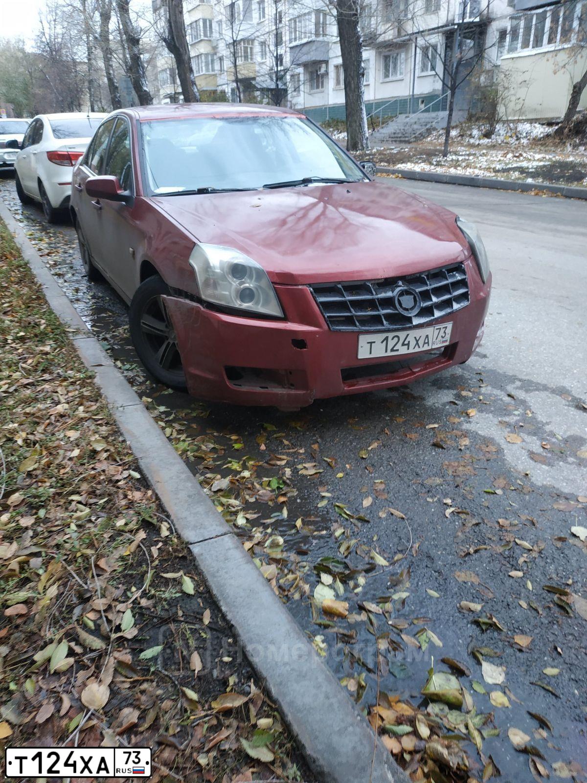 Фото автомобиля CADILLAC BLS, 2007 — госномер Т124ХА73. Цвет: Красный