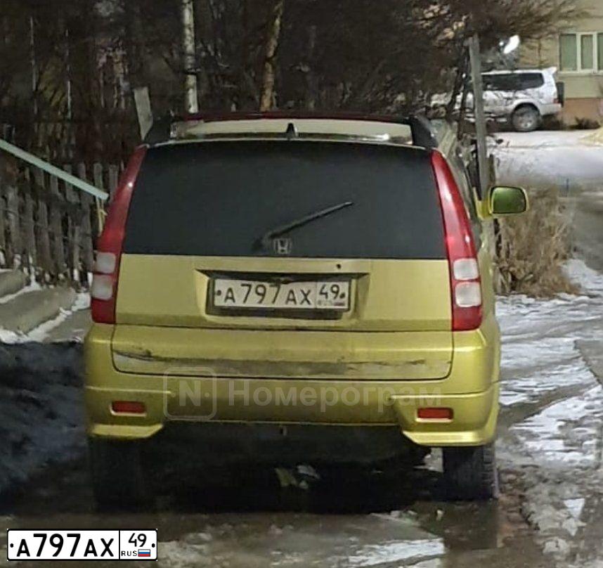 Фото автомобиля ХОНДА КРОССТУР, 2012 — госномер А979ВУ49. Цвет: Белый