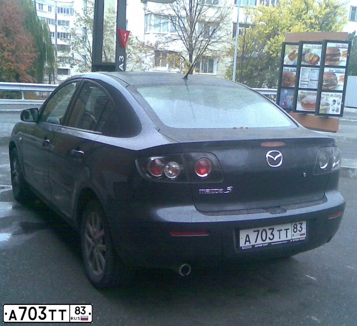 Фото автомобиля MAZDA 3, 2008 — госномер С337РС196. Цвет: СЕРЫЙ