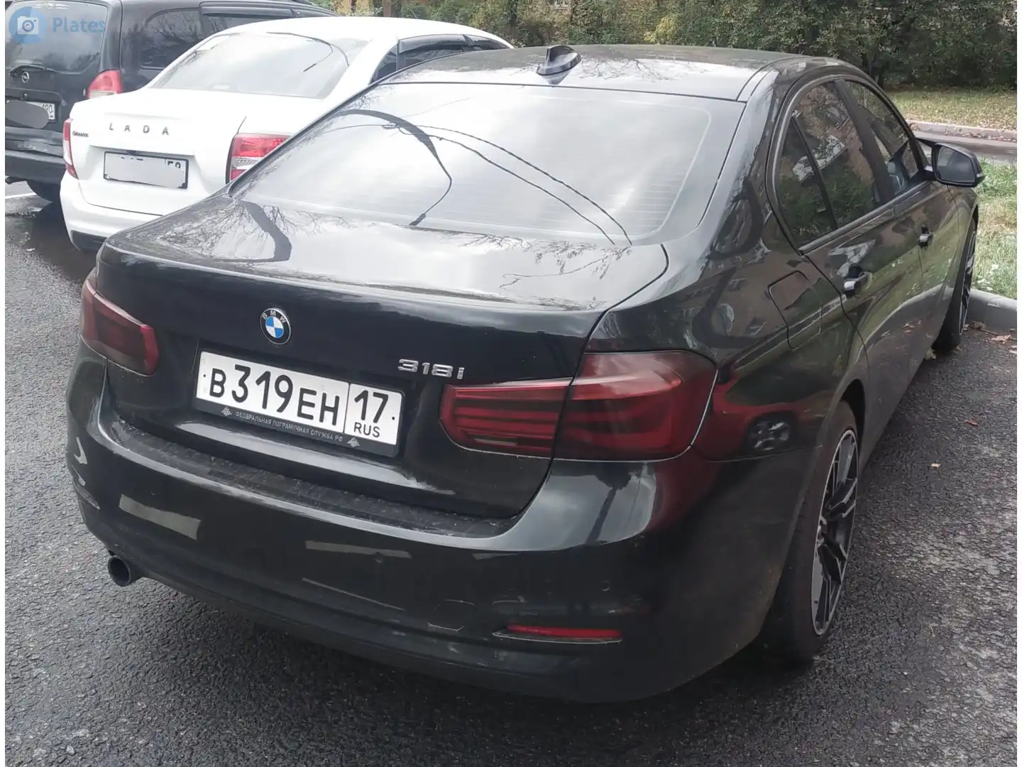 Фото автомобиля BMW SERIE 3, 2016 — госномер В319ЕН17. Цвет: ЧЕРНЫЙ