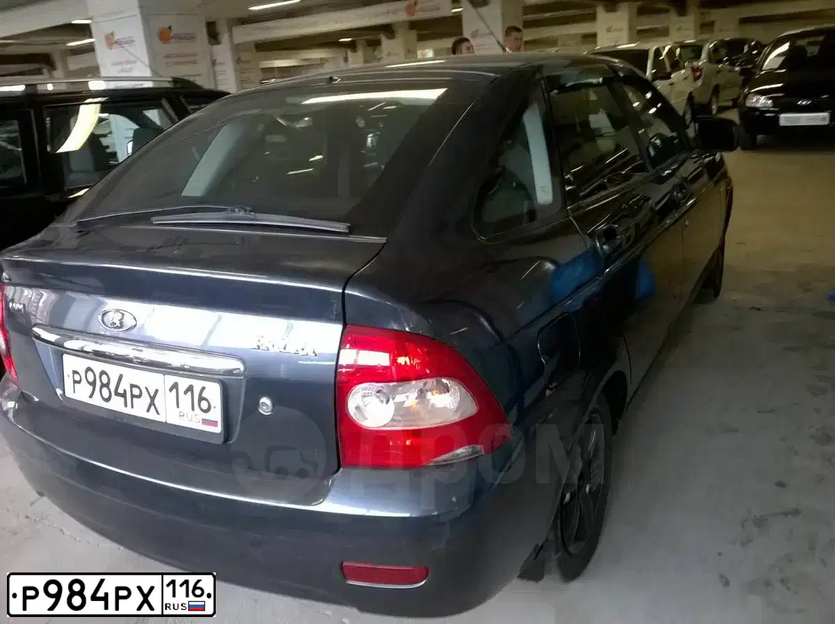 Фото автомобиля LADA 2172 PRIORA, 2012 — госномер Х445КК116. Цвет: Серо-Синий