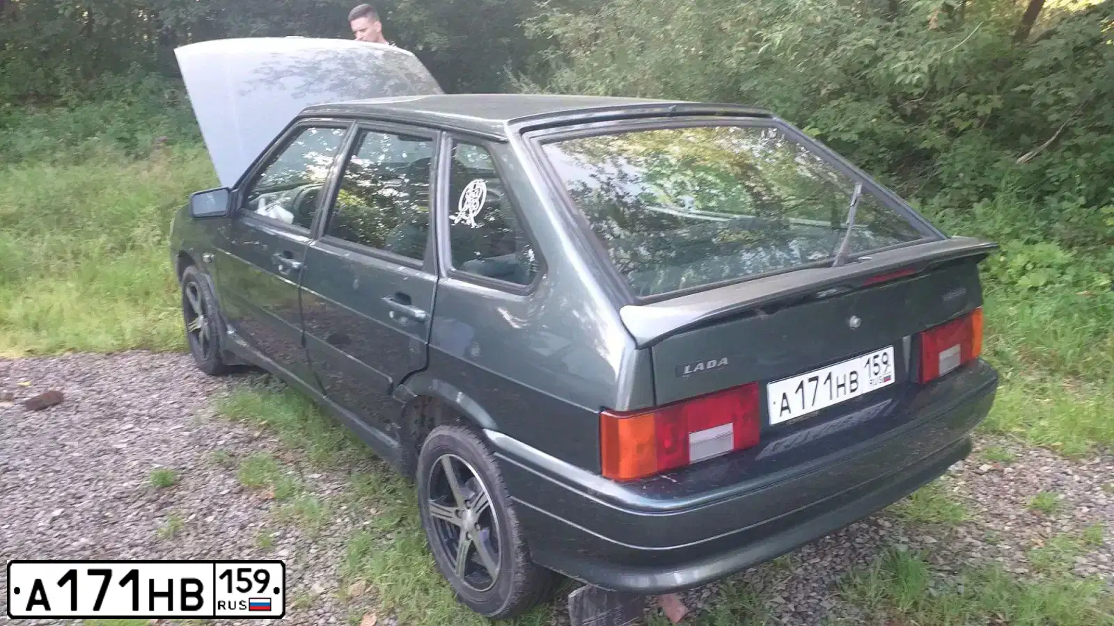 Фото автомобиля LADA 2114 SAMARA, 2011 — госномер Н123ТР154. Цвет: СЕРО-СИНЕ-ЗЕЛЕНЫЙ