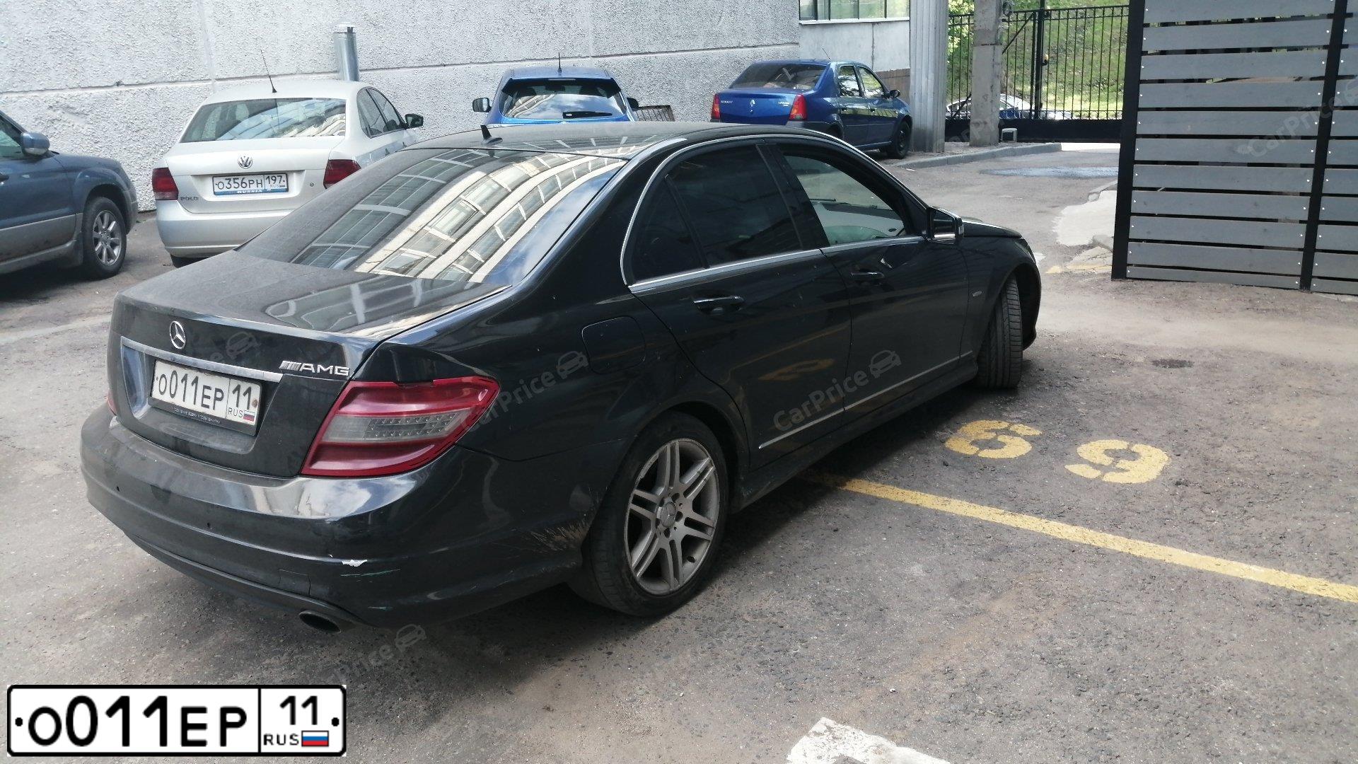 Фото автомобиля MERCEDES C-KLASSE, 2008 — госномер Х105ТТ797. Цвет: ЧЕРНЫЙ