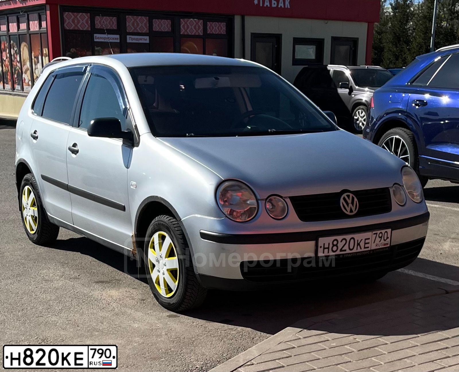 Фото автомобиля VOLKSWAGEN POLO, 2003 — госномер М081РМ40. Цвет: СЕРЕБРИСТЫЙ
