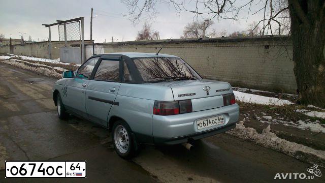 Фото автомобиля LADA 2110, 2001 — госномер О674ОС64. Цвет: СЕРЕБРИСТО-ГОЛУБОЙ
