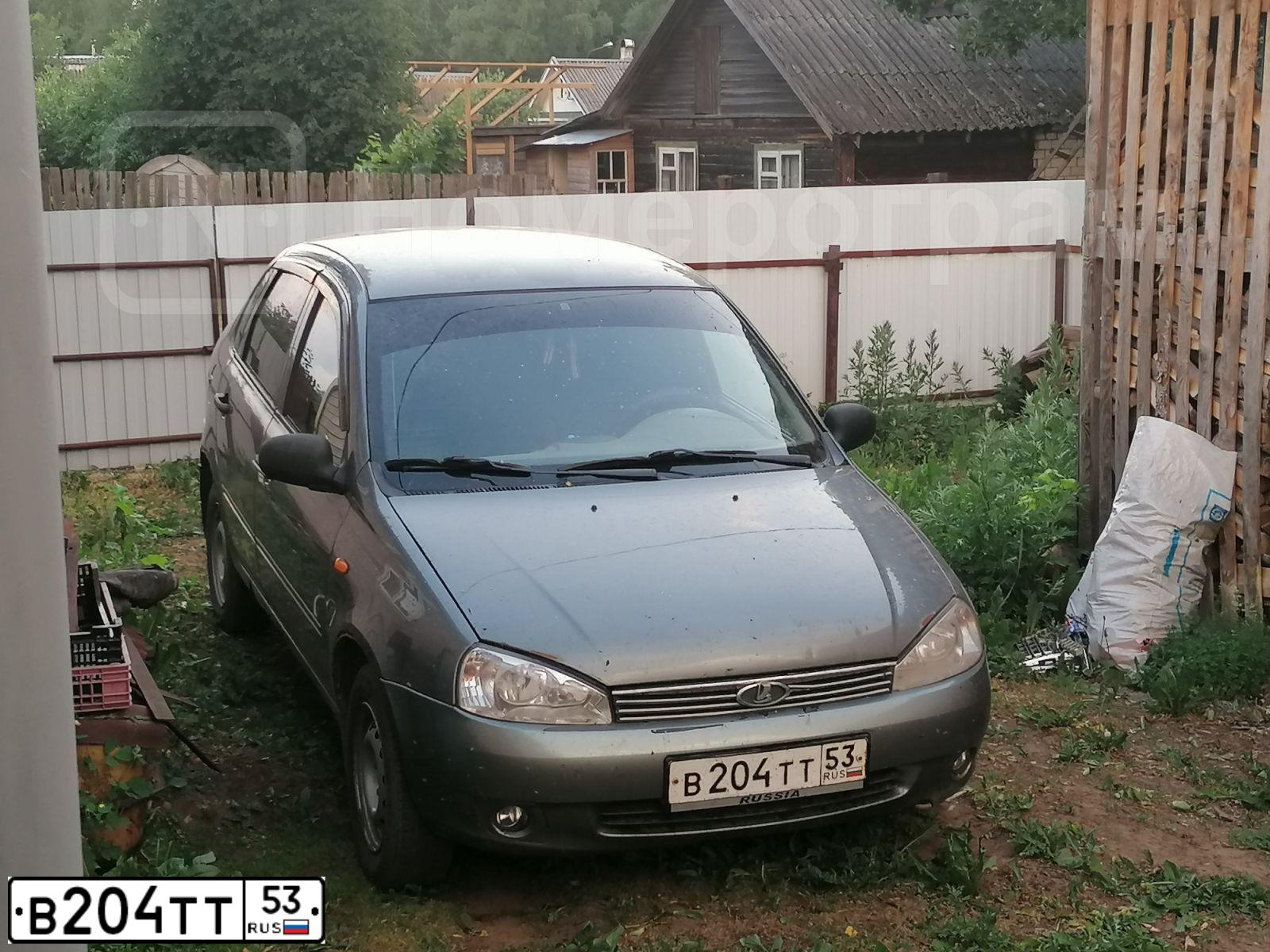 Фото автомобиля LADA 1118 KALINA, 2008 — госномер В204ТТ53. Цвет: ТЕМНО-СЕРЫЙ МЕТАЛЛИК