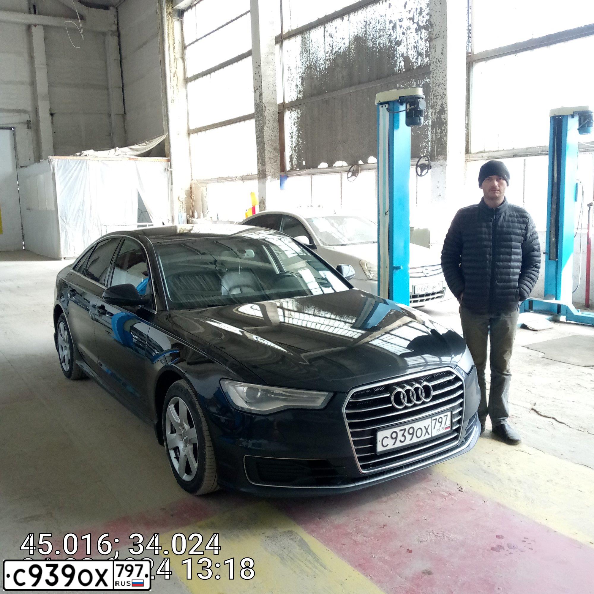 Фото автомобиля AUDI A6, 2015 — госномер Н350ОЕ82. Цвет: ЧЕРНЫЙ