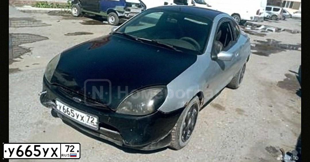 Фото автомобиля FORD PUMA, 2001 — госномер Р006ММ72. Цвет: СЕРЕБРИСТО-ЧЕРНЫЙ