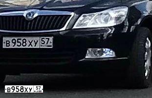 Фото автомобиля SKODA OCTAVIA, 2012 — госномер В958ХУ57. Цвет: ЧЕРНЫЙ