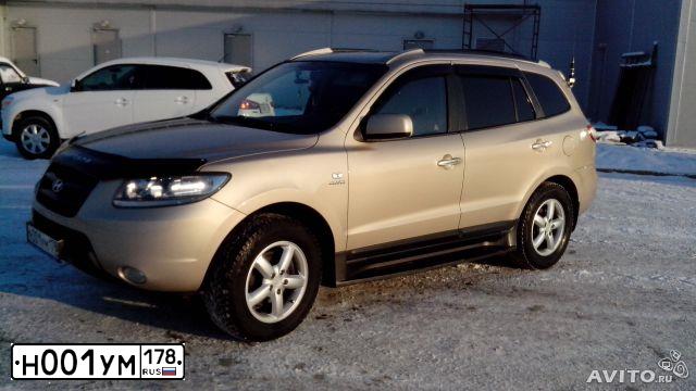 Фото автомобиля HYUNDAI SANTA FE, 2007 — госномер Н001УМ178. Цвет: СВЕТЛО-БЕЖЕВЫЙ