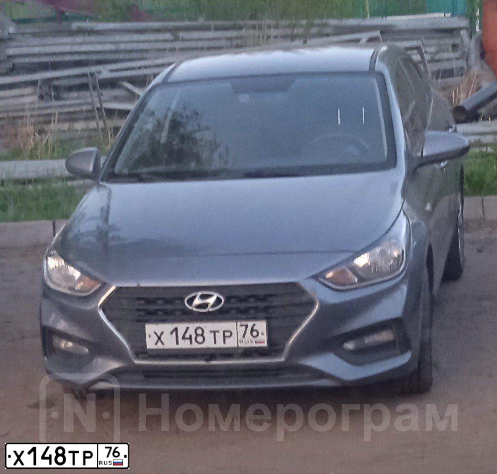 Фото автомобиля HYUNDAI SOLARIS, 2018 — госномер К755КЕ198. Цвет: СЕРЫЙ