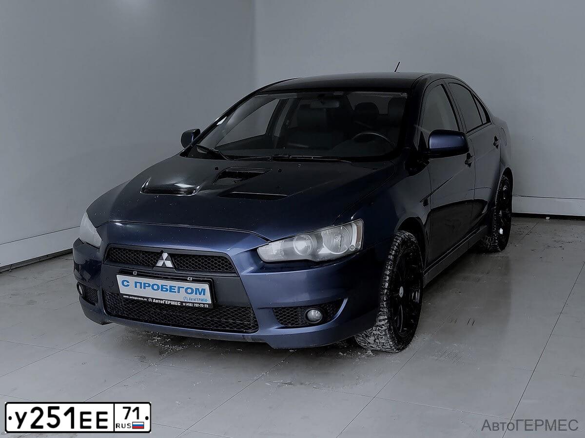 Фото автомобиля MITSUBISHI LANCER, 2008 — госномер Х136РХ797. Цвет: синий