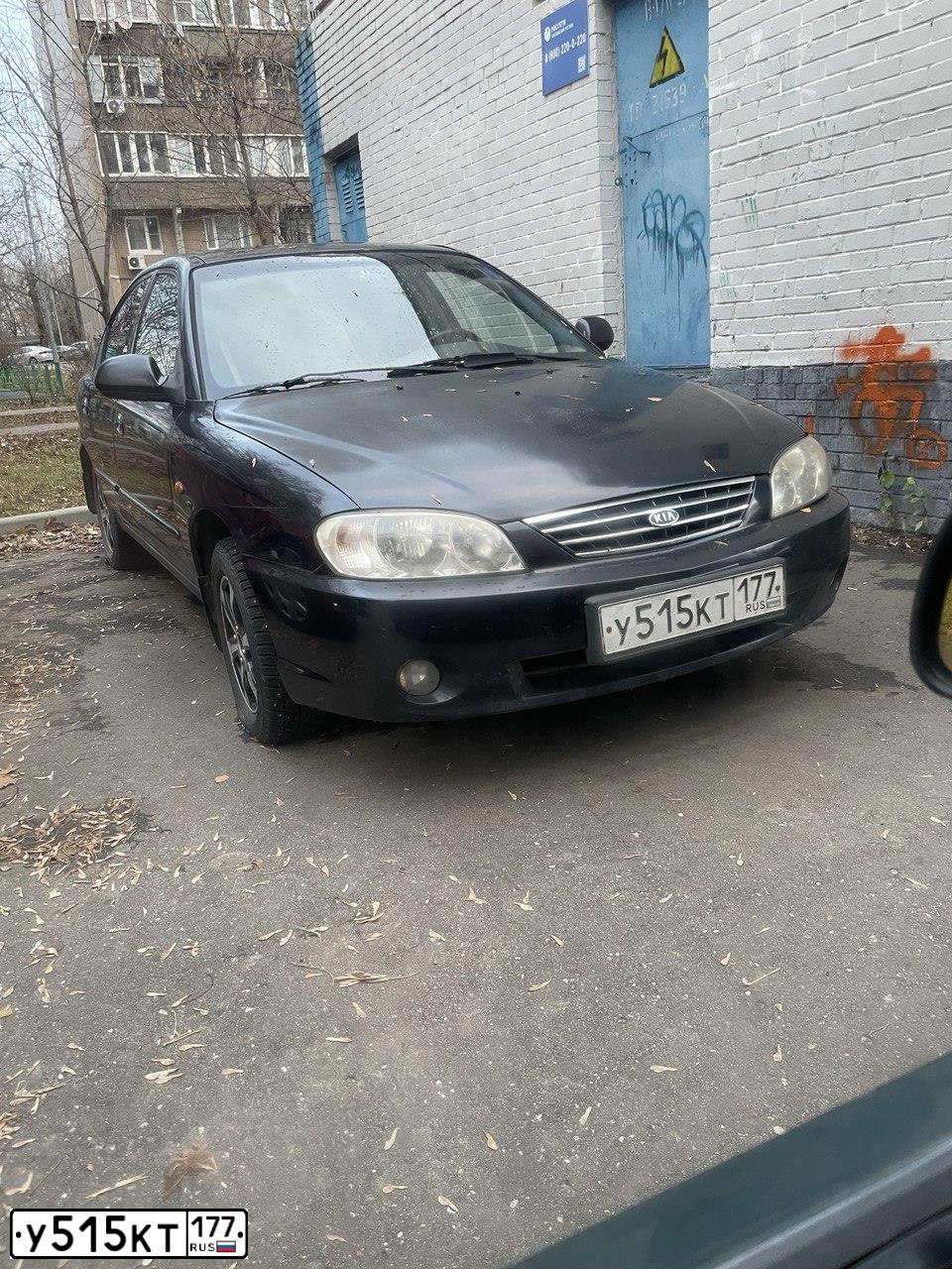 Фото автомобиля KIA SPECTRA, 2006 — госномер У515КТ177. Цвет: ЧЕРНЫЙ